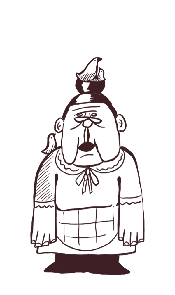 Ilustración Nona Pig - Familia Porco Rosso