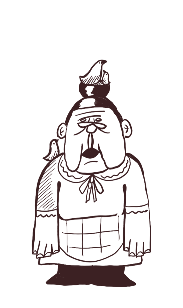 Ilustración Nona Pig - Familia Porco Rosso