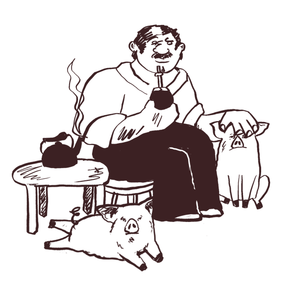 Ilustración Papa Pig - Porco Rosso
